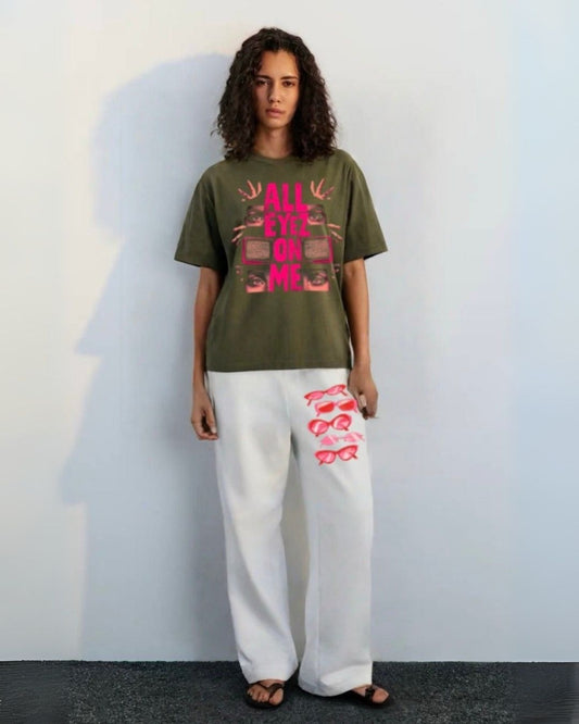 WOMEN'S EYES ON ME CORDS (OLIVE AND WHITE)