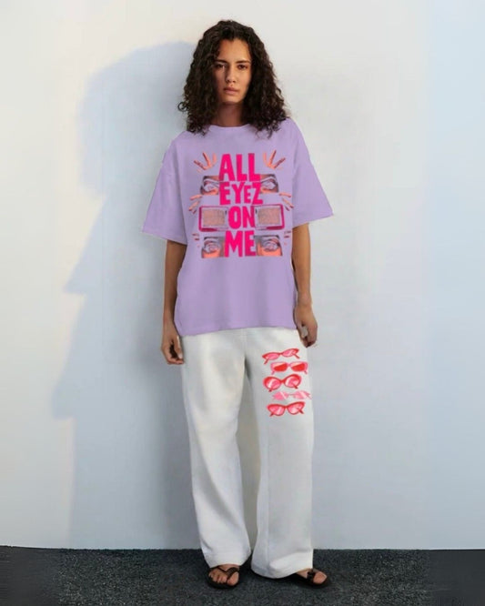 WOMEN'S EYES ON ME CORDS (PURPLE AND WHITE)