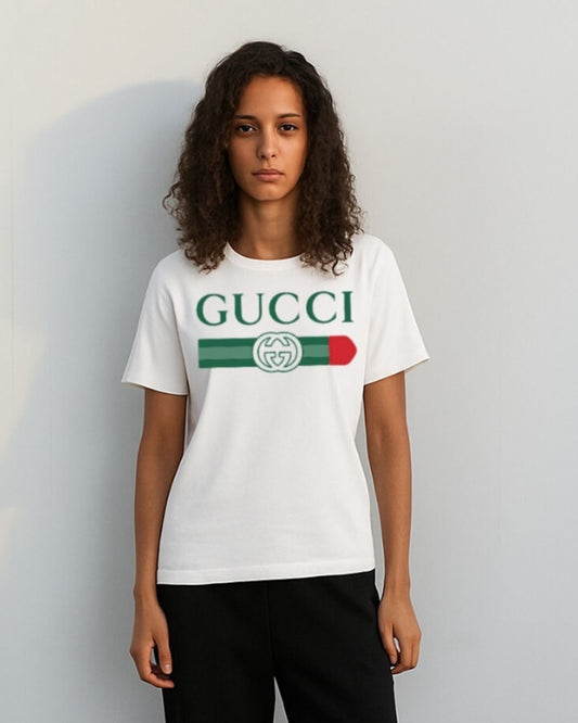 WOMEN'S GG GUCCI OVERSIZED TSHIRT (WHITE)