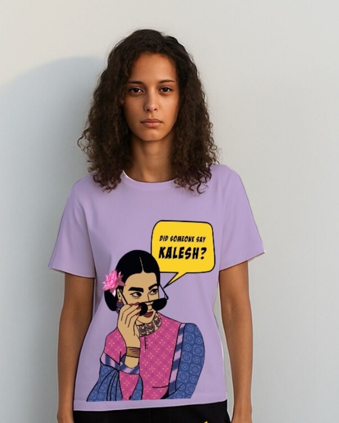 WOMEN'S GOSSIP OVERSIZED TSHIRT (PURPLE)