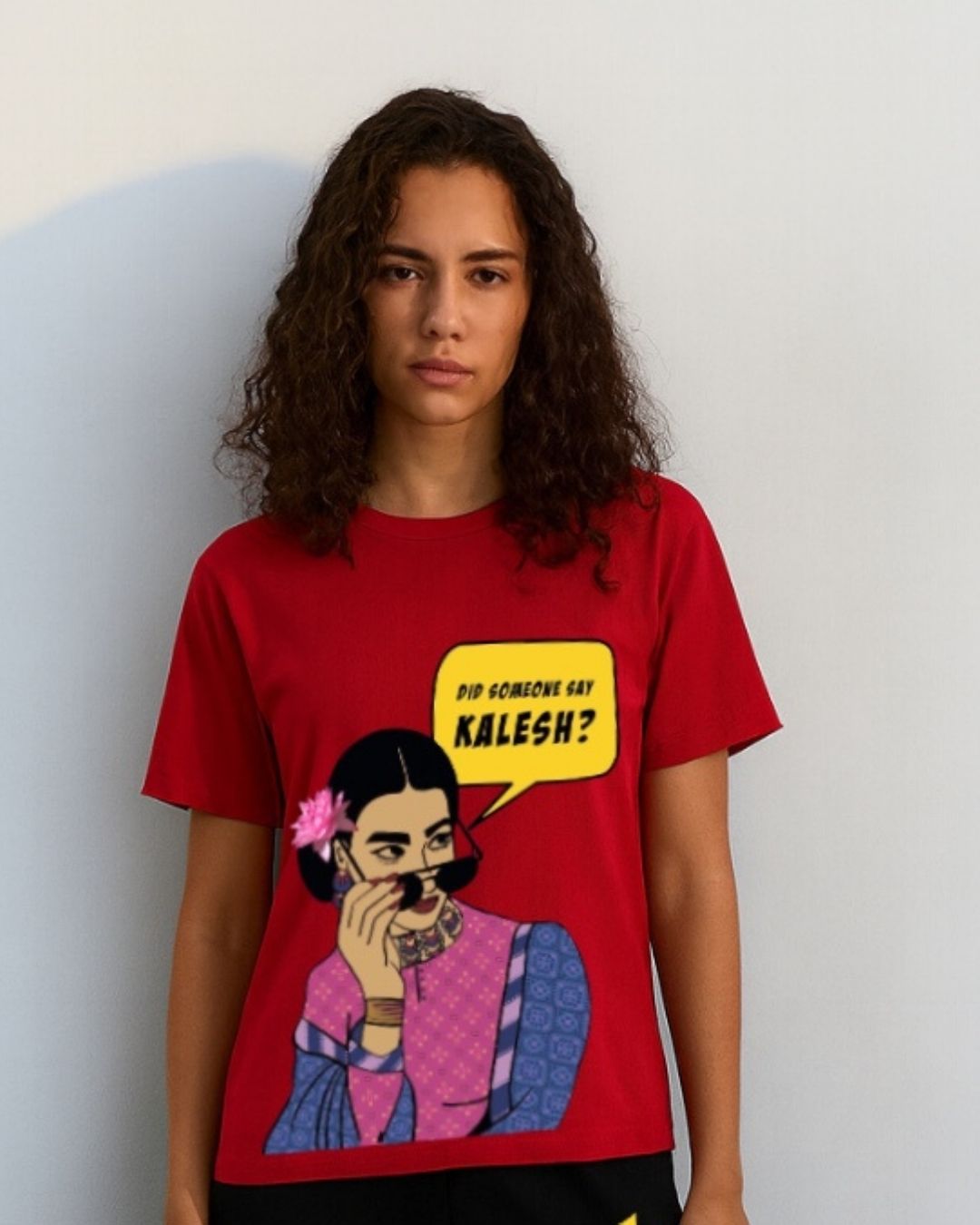 WOMEN'S GOSSIP OVERSIZED TSHIRT (RED)