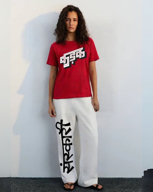 WOMEN'S KADAK SANSKARI CORDSET (RED AND WHITE)