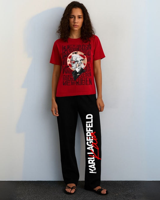 WOMEN'S KARL MEN CORDS (RED AND BLACK)