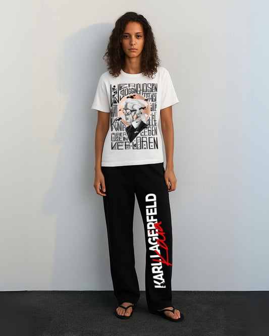 WOMEN'S KARL MEN  CORDS (WHITE & BLACK)