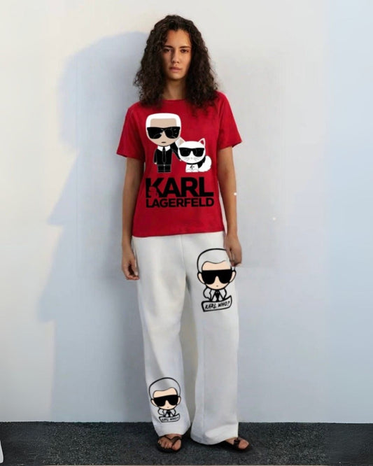 WOMEN'S KARL WHO  CORDS (RED AND WHITE)