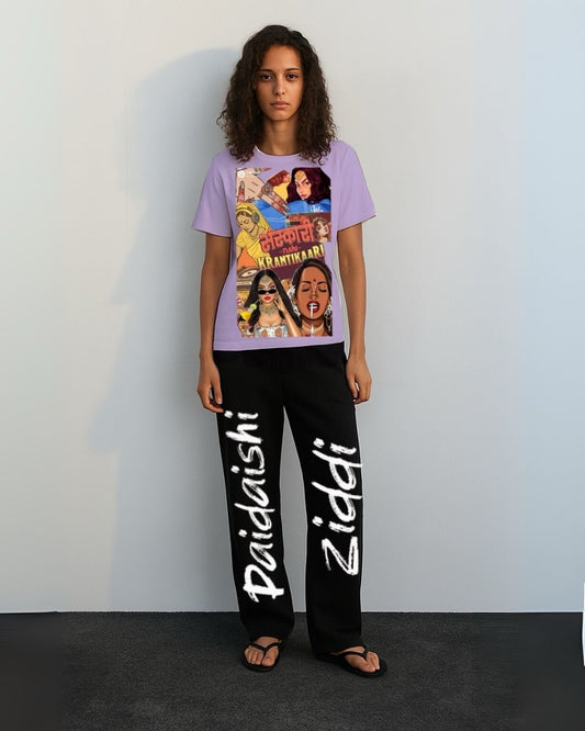 WOMEN'S KRANTI COUTURE CORDSET (PURPLE AND BLACK)