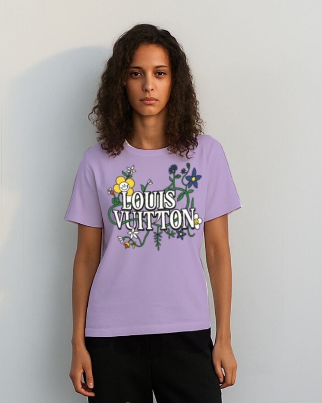 WOMEN'S LV BLOSSOM OVERSIZED TSHIRT (PURPLE)