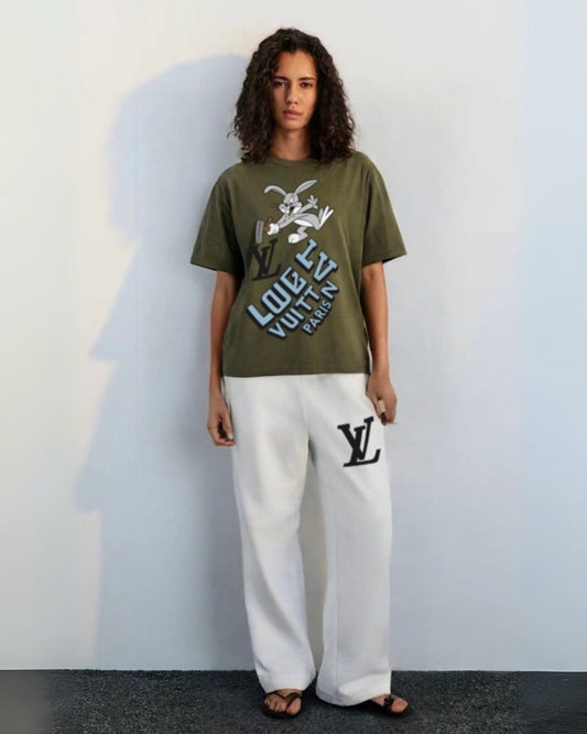 WOMEN'S LV BUNNY CORDS (OLIVE AND WHITE)