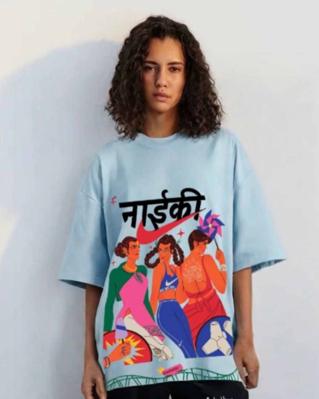 WOMEN'S NIKE ICON OVERSIZED TSHIRT (BLUE)