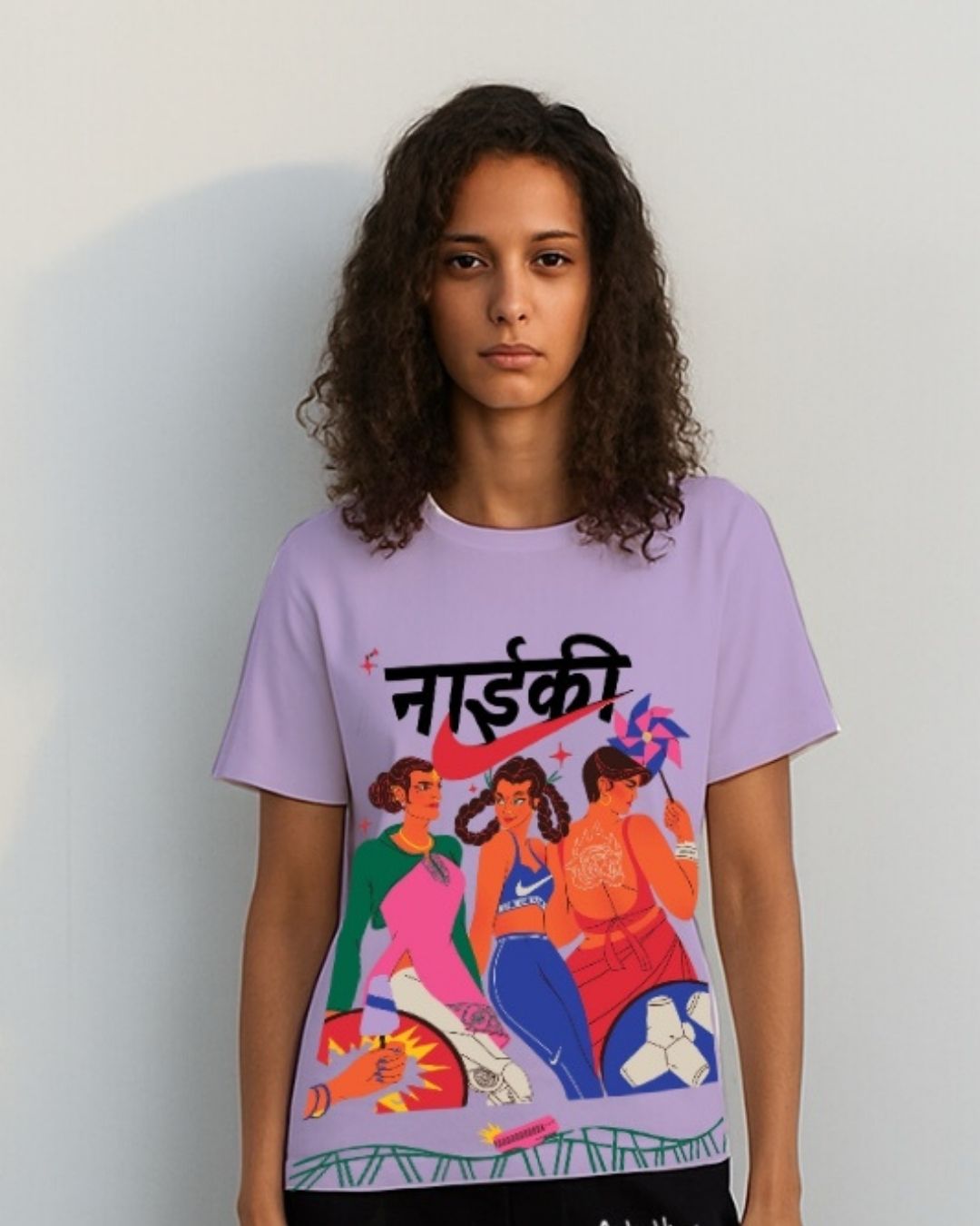 WOMEN'S NIKE ICON OVERSIZED TSHIRT (PURPLE)