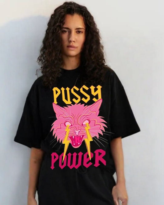 WOMEN'S PROUD OVERSIZED TSHIRT (BLACK)