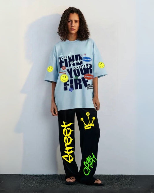 WOMEN'S STREET FIRE CORDS (BLUE AND BLACK)