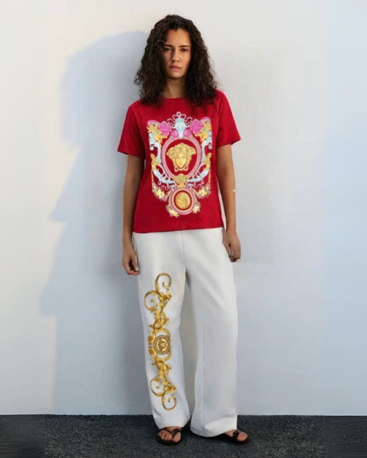WOMEN'S VERSACE HOUSE CORDS (RED AND WHITE)