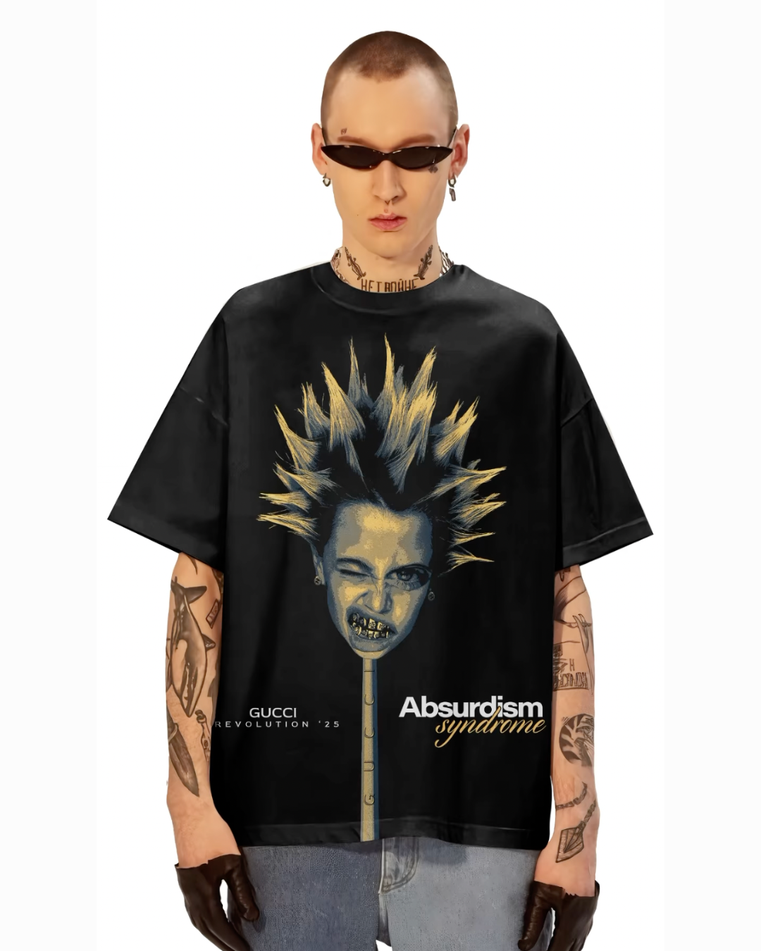 Absurdism syndrome Unisex Exclusive Oversized Tee - black