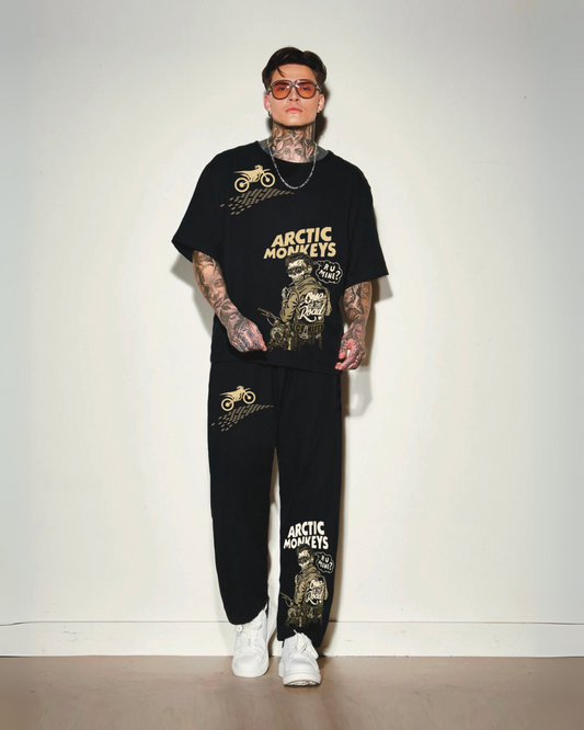 Men's arctic monkeys cordset (Black and Black )