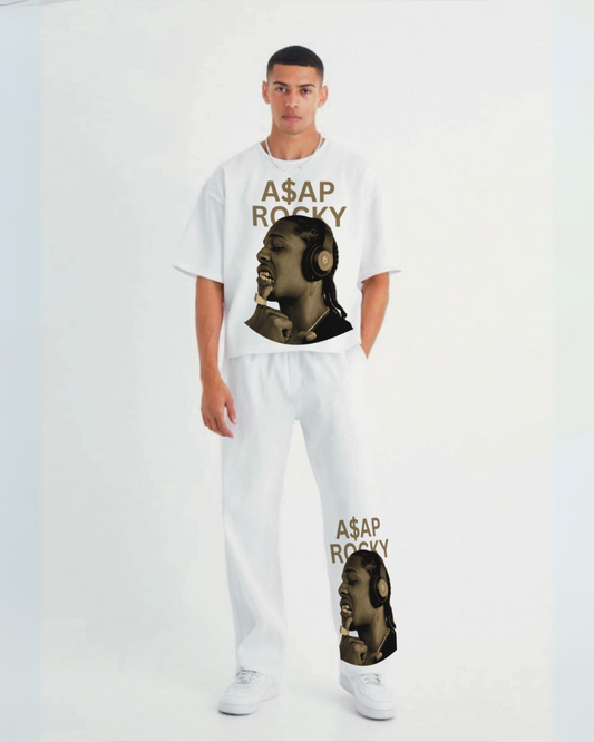 Men's asap rocky cordset (white and white )