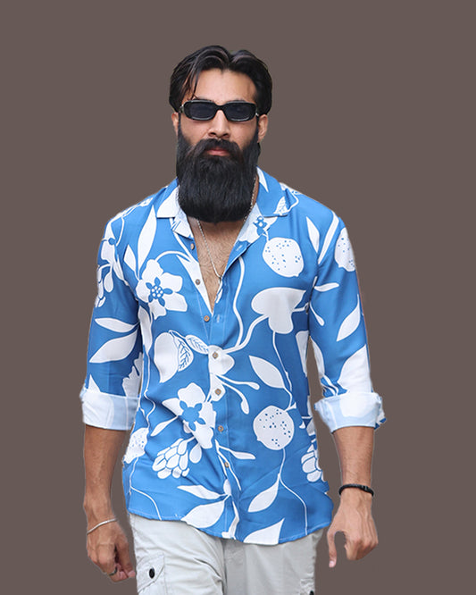 Flower Print chic Full Sleeves Shirt