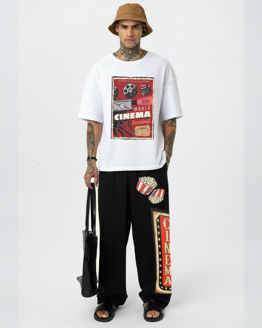 Men's cinema world cordset (white and black)