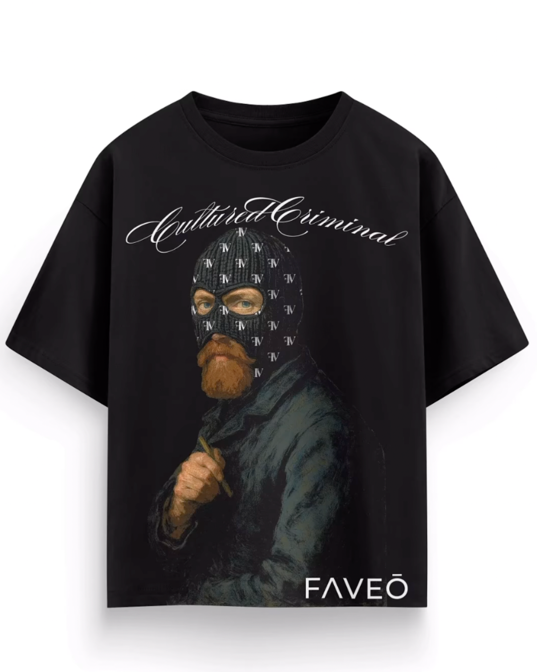 Culture criminal  Unisex Exclusive Oversized Tee - black