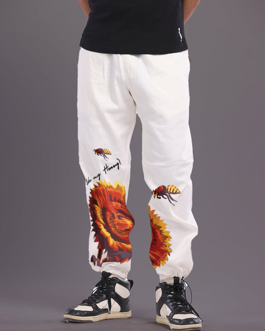 Men's SunnyBee White Adjustable Cargo Pants