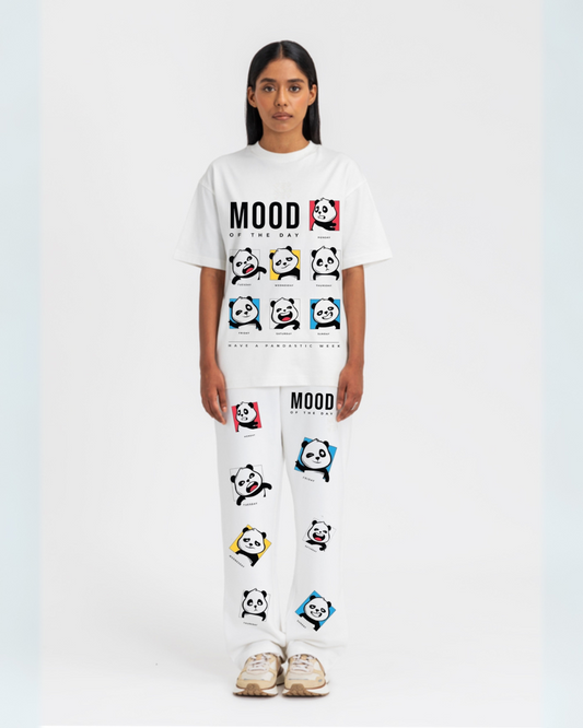 Women's mood of the day  cordset (white and white)