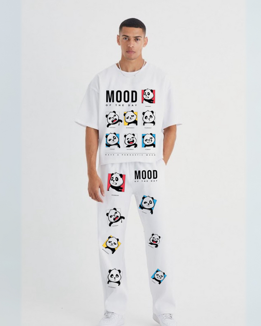 Men's mood of the day cordset (white and white )