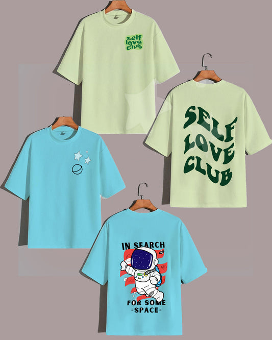 Pack of 2 T-Shirt Dresses for Women: Self Love Club in Search of Some Space