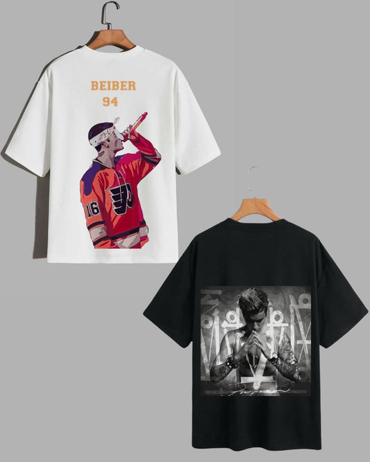Male Oversized T-Shirt Set: Bieber 94 & What Do You Mean
