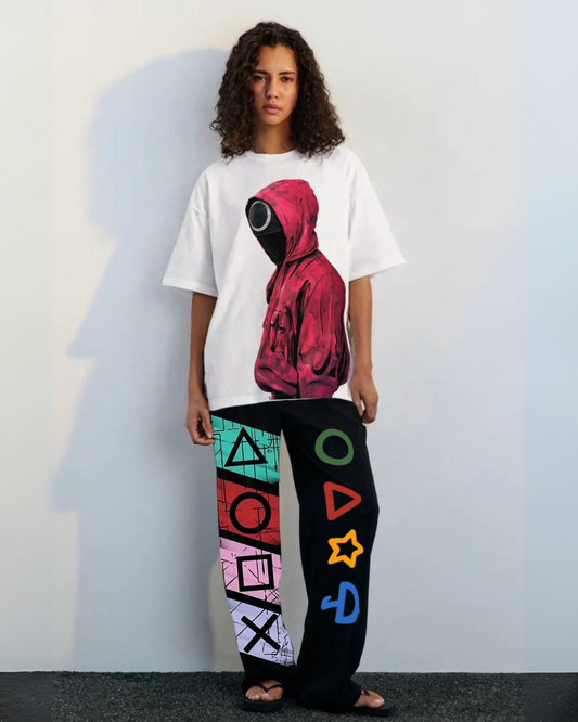 Women's xoxo devil cordset (white and black)