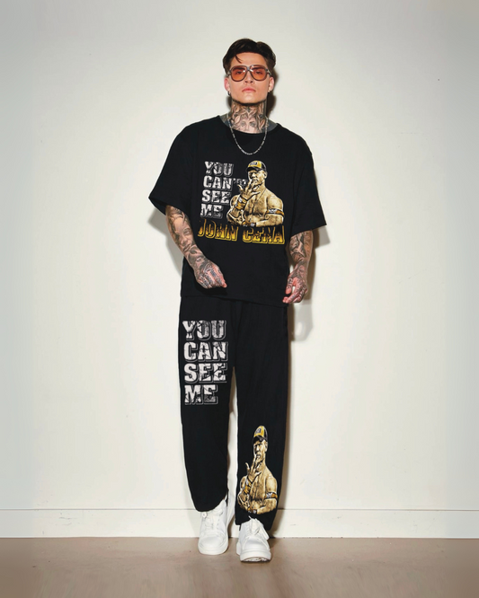 Men's you can see me cordset (Black and Black )